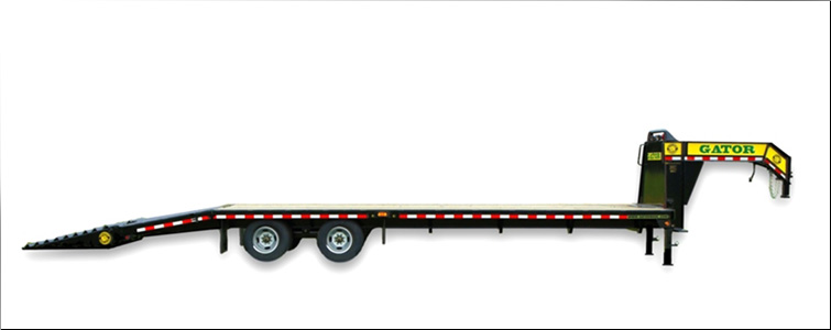 Gooseneck Flat Bed Equipment Trailer | 20 Foot + 5 Foot Flat Bed Gooseneck Equipment Trailer For Sale   Carroll County, Tennessee
